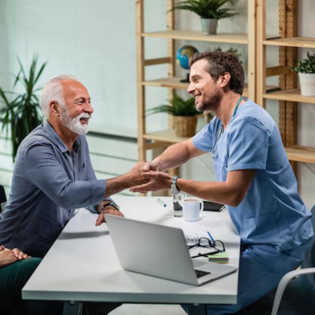 Friendly support team assisting clients